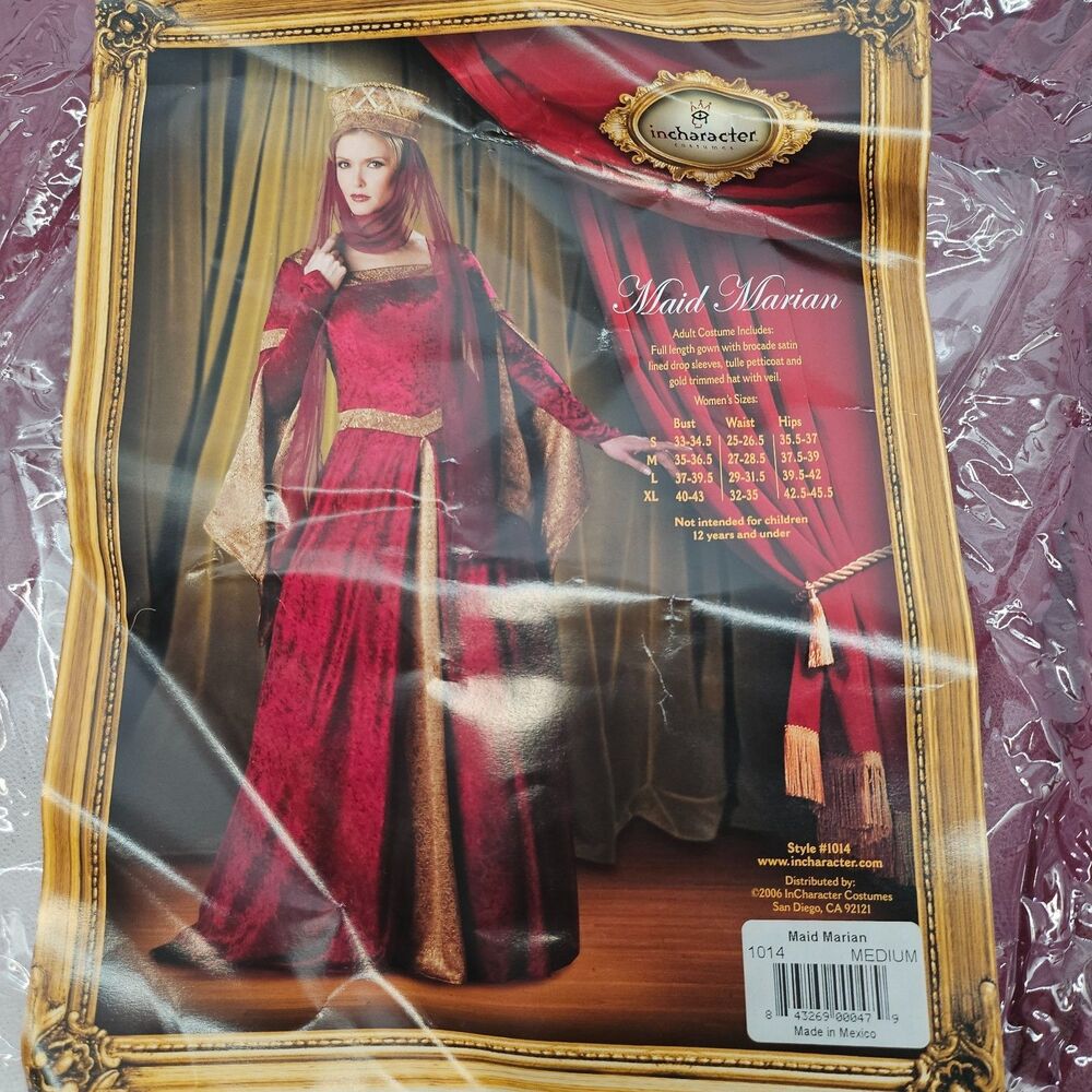 InCharacter Costumes Womens Renaissance Maiden Maid Marian fancy-dress Sz M